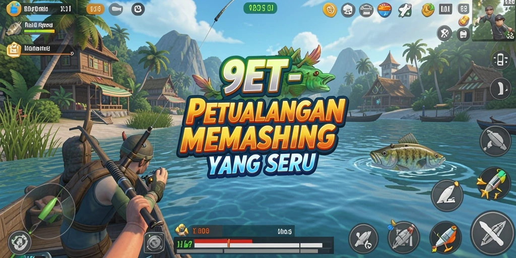 Gameplay seru dalam 9ET menampilkan pengalaman memancing yang mendebarkan.