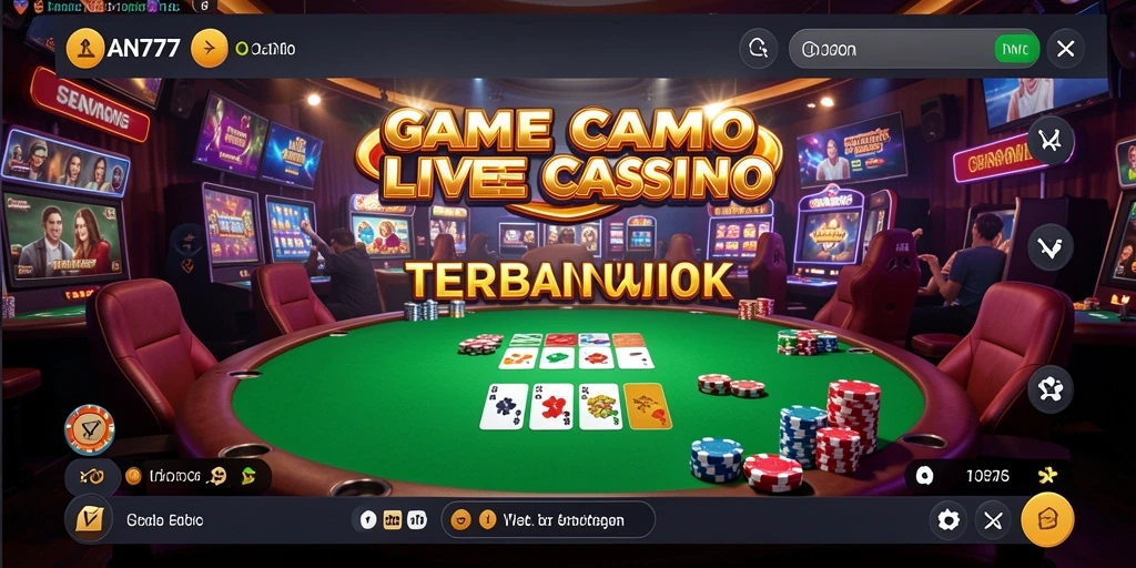 Tampilan menarik dari gameplay Live Casino di AN777.