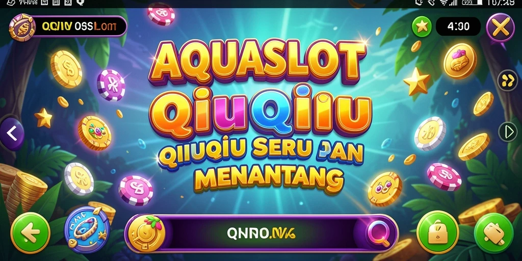 Tampilan gameplay seru AQUASLOT dalam permainan QiuQiu.
