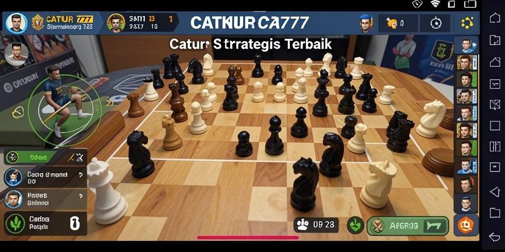 Tampilan gameplay menegangkan di CATUR777 dengan papan catur interaktif.