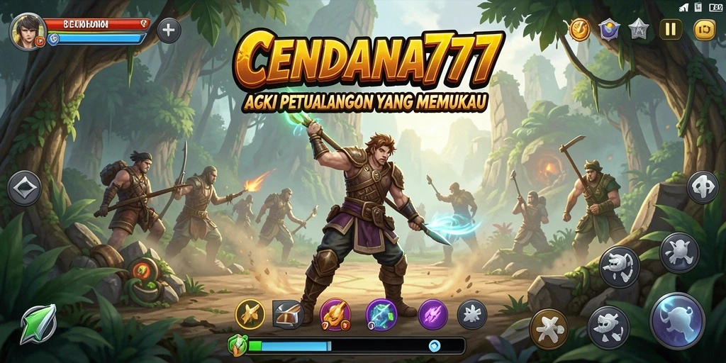 Tangkapan layar utama CENDANA777 menampilkan aksi seru dalam pertempuran.