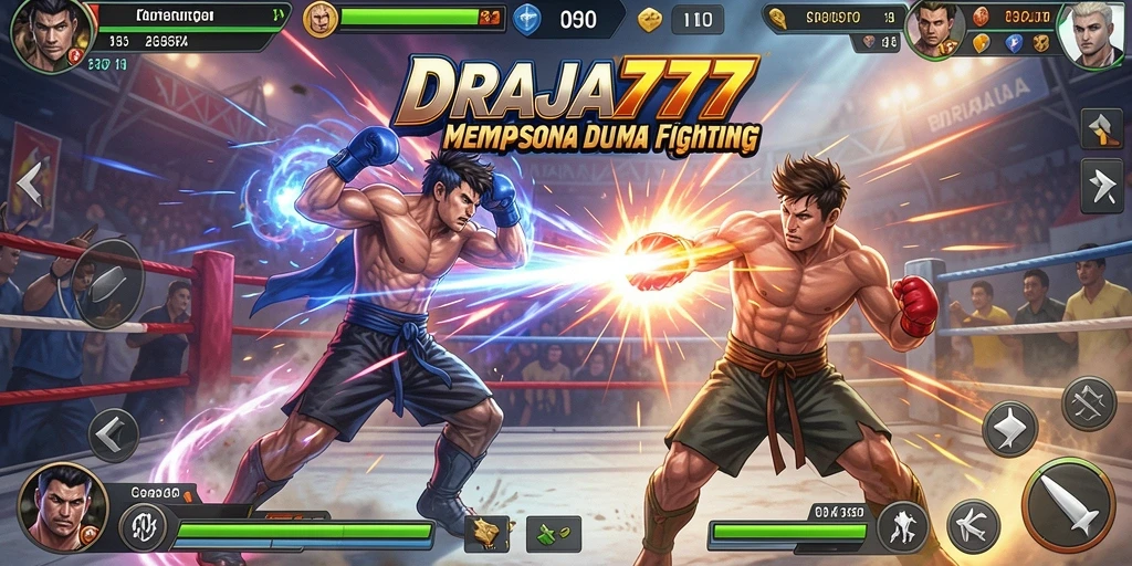 Menggambarkan aksi seru pertarungan dalam DRAJA777