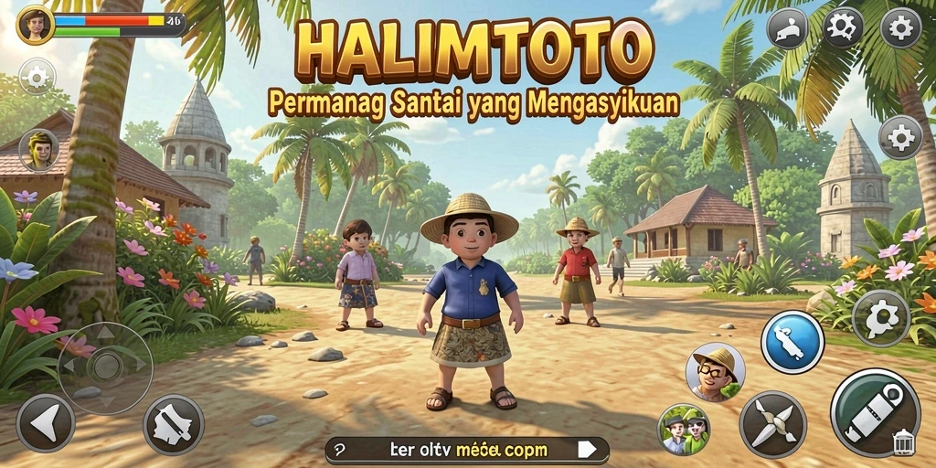 Tampilan menarik dari gameplay HALIMTOTO yang ceria dan mengasyikkan.