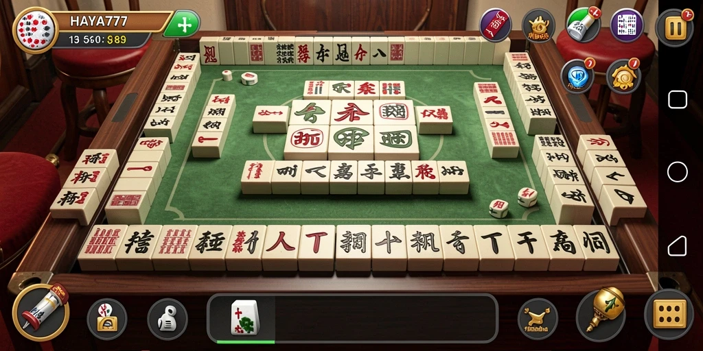 Tampilan gameplay HAYA777 dengan grafis menawan dalam permainan Mahjong.