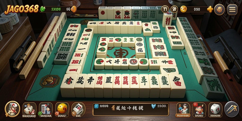 Tampak permainan Mahjong yang menarik dan interaktif di JAGO368.