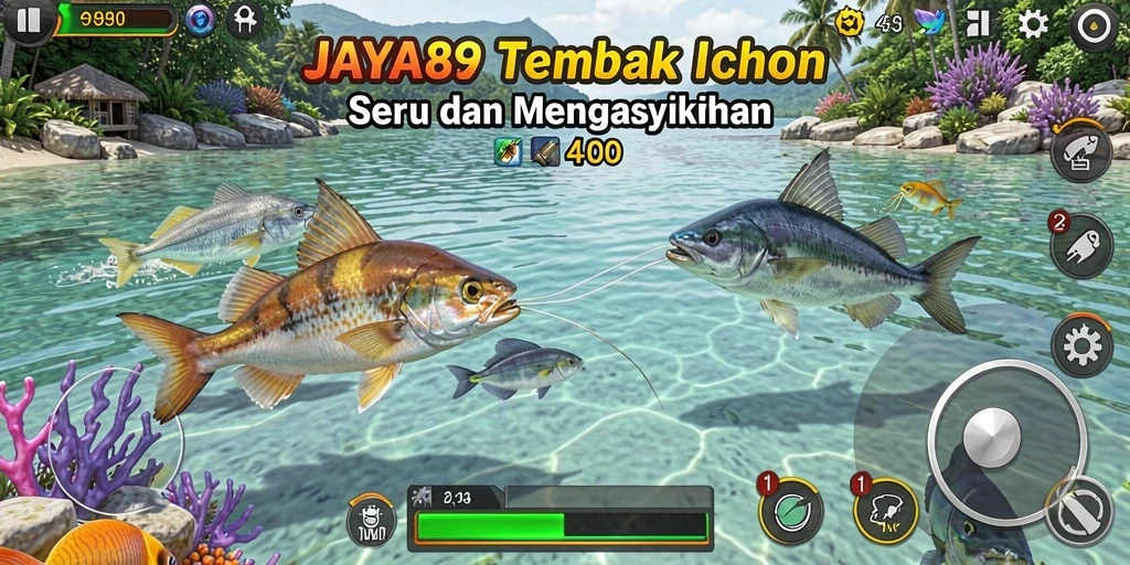 Tampilan gameplay JAYA89 yang memukau dengan aksi menembak ikan.