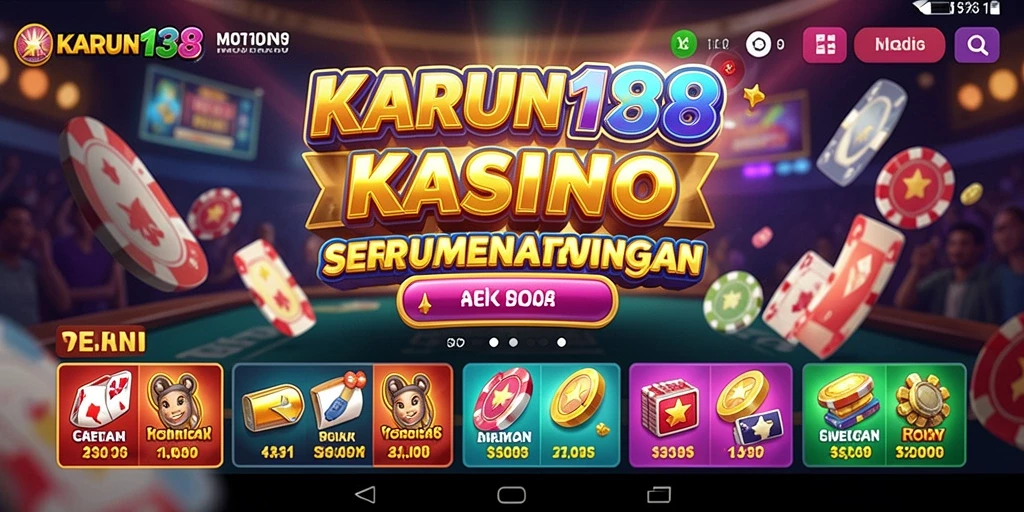 Tampilan screenshot utama KARUN138 menampilkan gameplay Kasino yang menarik.