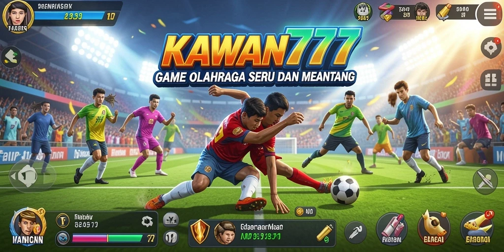 Screenshot gameplay KAWAN777 yang menunjukkan pertandingan olahraga seru.