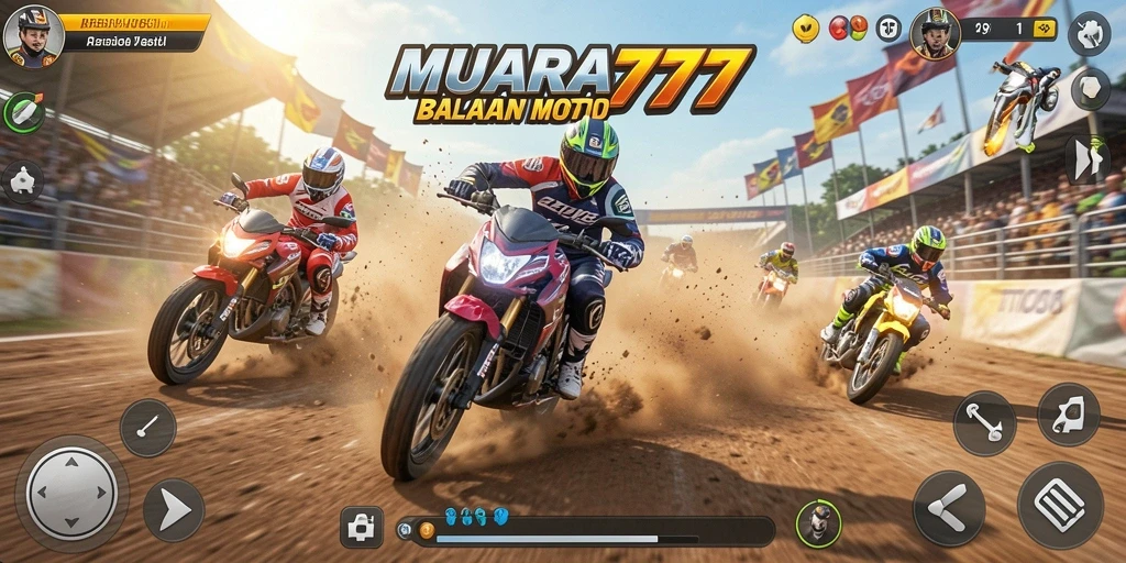 Tampilan gameplay seru dari balapan motor di MUARA777.