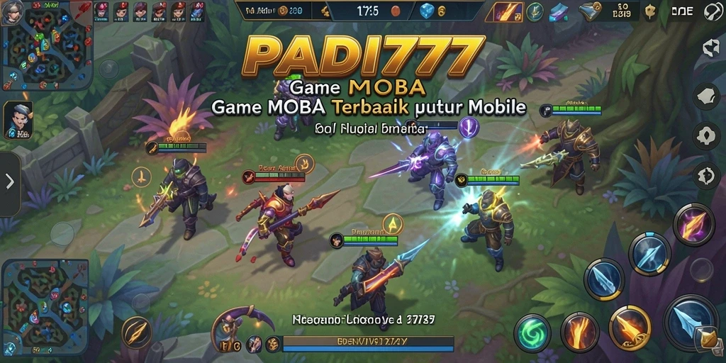 Tampilan menarik dari gameplay PADI777 dengan aksi MOBA yang mendebarkan.