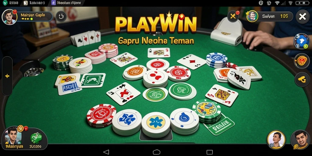 Screenshot gameplay Gaple yang menggambarkan suasana seru.