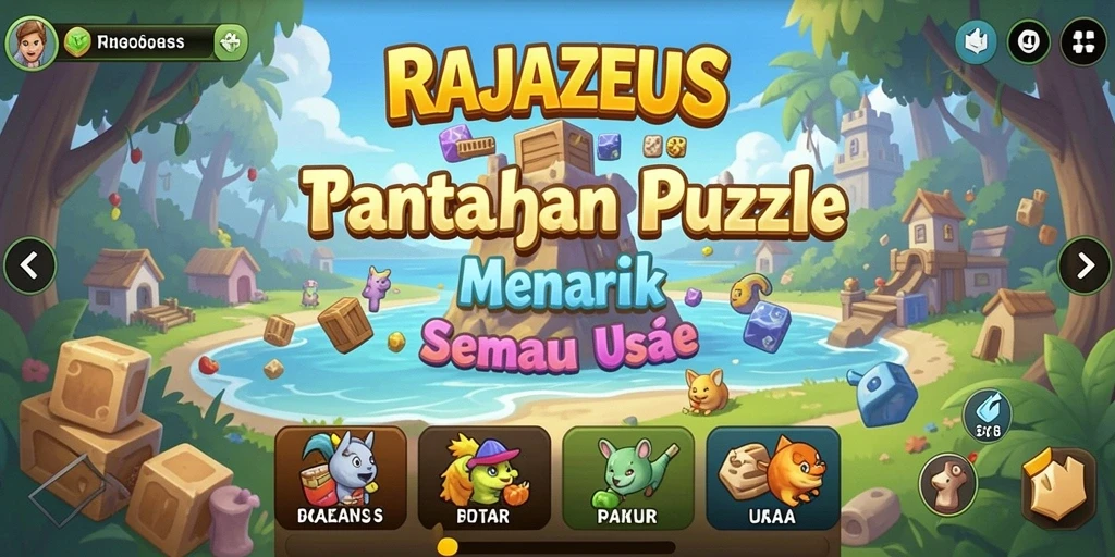 Gameplay menarik RAJAZEUS dengan puzzle menantang.
