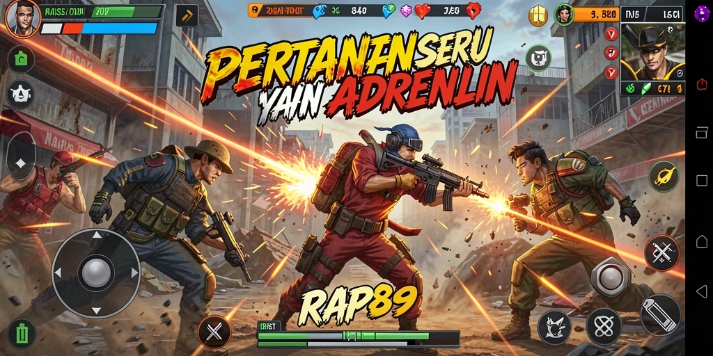 Tampilan gameplay <strong>RAP89</strong> menampilkan pertarungan yang cepat dan mendebarkan.