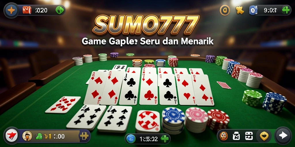 Tampilan menarik dari gameplay Gaple di SUMO777.