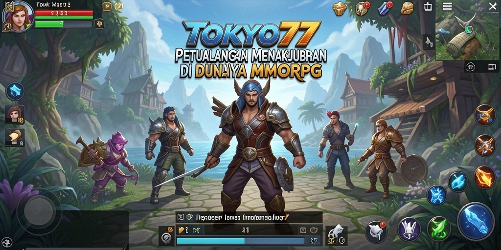 Tampilan gameplay yang mendebarkan di dunia MMORPG TOKYO77.