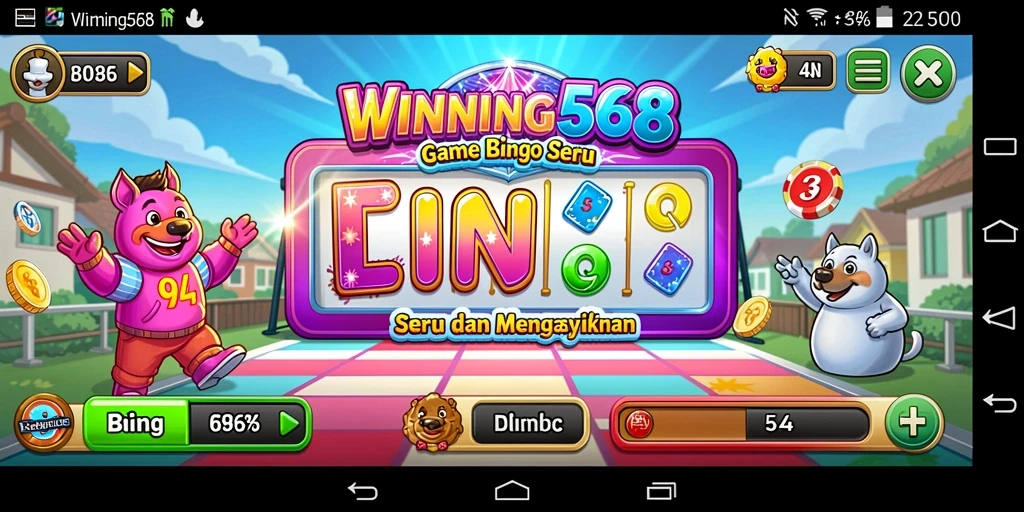 Screenshot gameplay Bingo WINNING568 yang seru dan mengasyikkan.