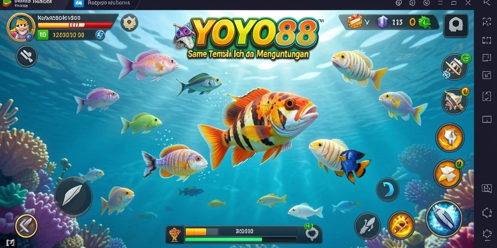 Screenshot tampilan gameplay menarik dari game Tembak Ikan YOYO88.