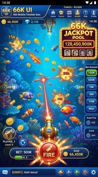 Screenshot antarmuka pengguna aplikasi 66k.